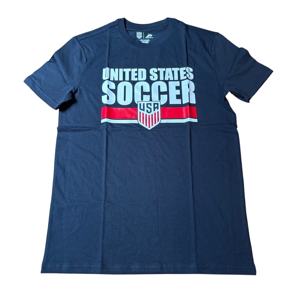 Icon Sports United States Soccer T-Shirt Mens Navy Blue Graphic Tee SIZE S NWT